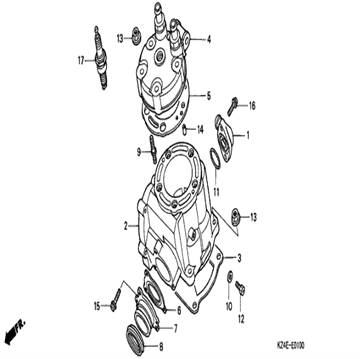 Joint Ex. Pipe, Honda, 18352-KZ4-L10